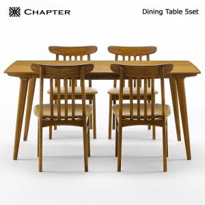 CHAPTER チャプター ダイニング5点セット テーブル 155 チェア イギリススタイル家具 送料無料｜e-kirakukan