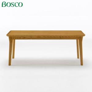 Bosco ボスコ 家具 リビングテーブル MB メディアムブラウン色 引き出し付 送料無料｜e-kirakukan