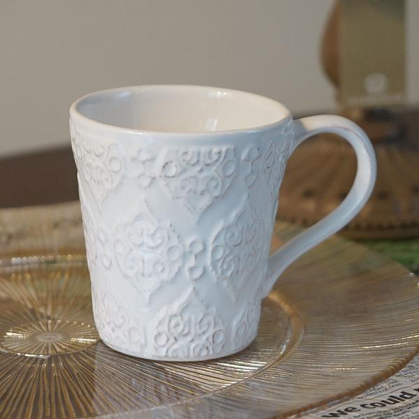 トリアノン マグカップ 陶器製 食器 ホワイト 白 1379