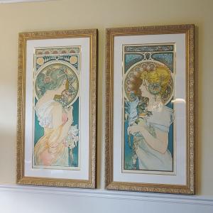 アルフォンス・ミュシャ 『音楽』(四芸術より) リトグラフ 絵画