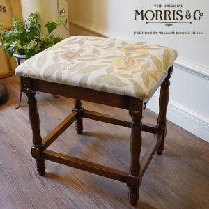 イタリア製 スツール ベージュ 花柄 猫脚 木製 完成品 オットマン