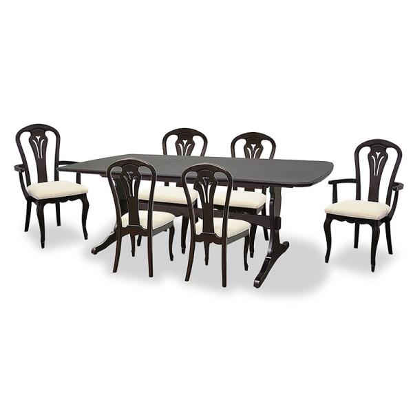 フルール Fleur-DM ダイニング7点セット チェアD 4脚 アームチェアD 2脚 伸長式 送料...