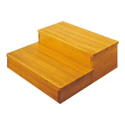 玄関用 木製踏台 DX 2段 12 マツ六 [013-7385] W600×H240~270×D60...