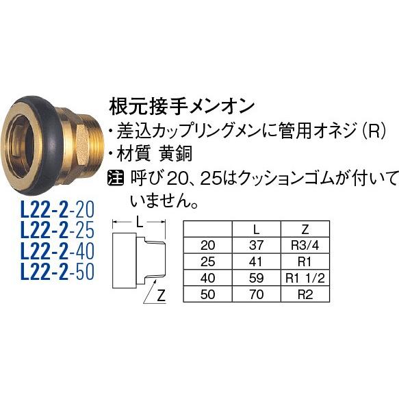 根元接手メンオン L22-2-20 [30715074] SANEI 三栄水栓製作所