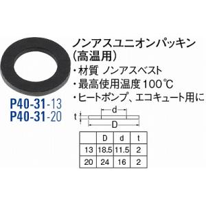 ノンアスユニオンパッキン P40-31-20 [3076352] SANEI 三栄水栓製作所 優良配...