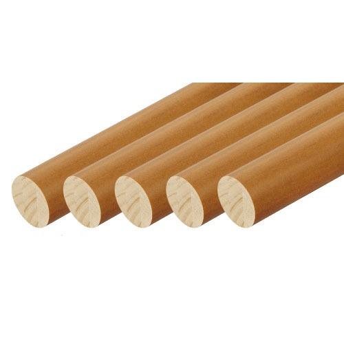 室内用手すり 35丸棒手すり 4m 5本入 マツ六 [35LB4R] φ35×4000mm ライトブ...