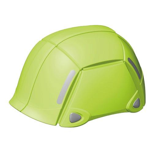 折りたたみヘルメット ブルーム ライム NO.100 防災用 [4962087108443] ひもを...