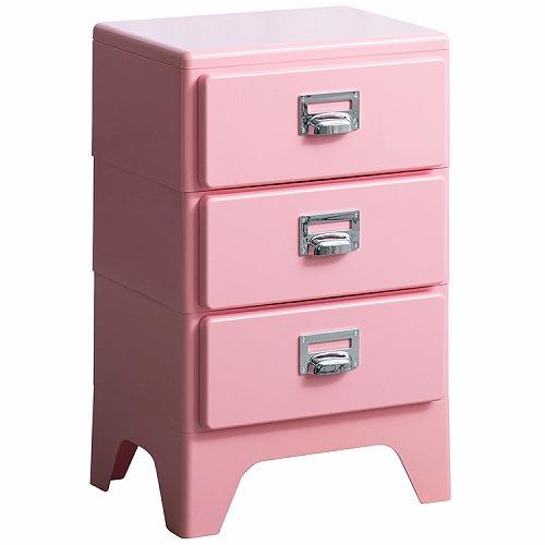 多段チェスト Cran クラン 3段 CBN-H003-PK [563003008] ピンク レトロ...