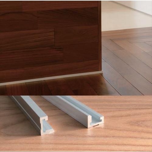 極小アルミ巾木albase 直線部材L=3600 6本入 シルバー [AL36T-S] 2t車配送 ...