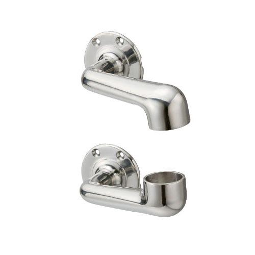 屋内用手すり BAUHAUS 32ステンアクアレール オフセットブラケット 上下セット マツ六 [A...