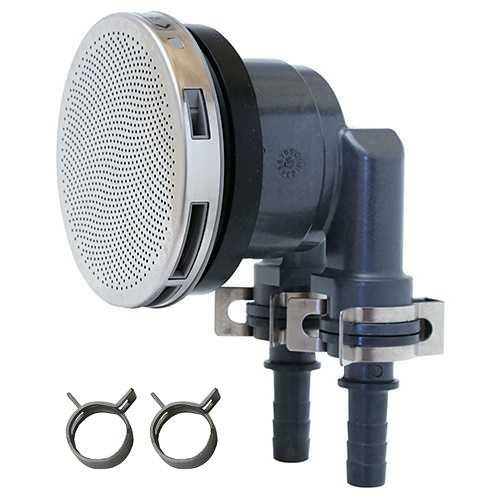 サニタリー アクセサリー   樹脂製フロアダプター(無極性)L型 規格10Aペアホース用 [BALJ...