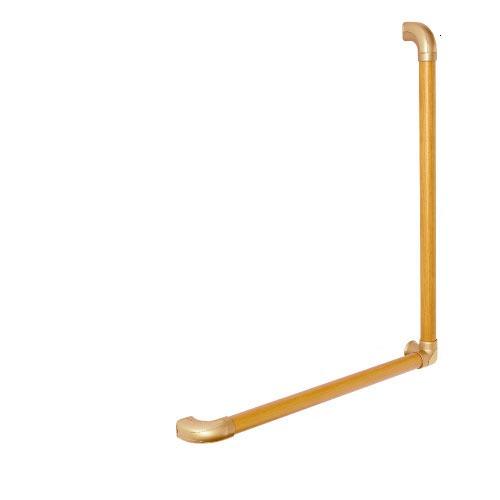 室内用手すり BAUHAUS 32セレクト L型ハンド φ32×700×600mm マツ六 [BG-...