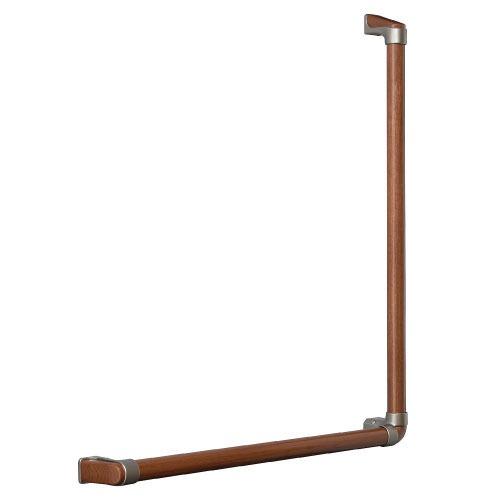 室内用手すり BAUHAUS 32ハイブリッドハンド L型 φ32×700×600mm マツ六 [B...