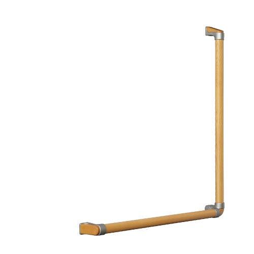 室内用手すり BAUHAUS 32ハイブリッドハンド L型 φ32×700×600mm マツ六 [B...