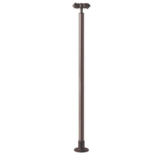 屋外用手すり BAUHAUS フリーRレール Eベースプレート式コーナー支柱 H1200mm マツ六...