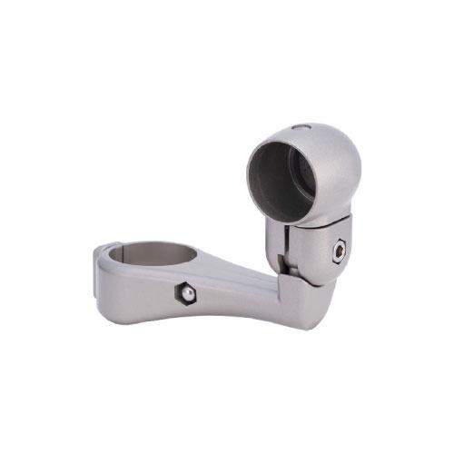 屋外用手すり BAUHAUS フリーRレール 支柱付エンドブラケット マツ六 [BJ-76ST] ス...