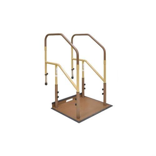 玄関用 たよレールdan ハイタイプ 両手すり踏み台無 マツ六 [BZD-03WD] 木目ダーク 4...