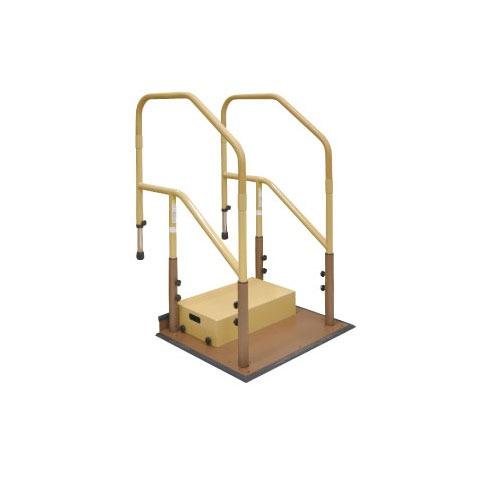 玄関用 たよレールdan ハイタイプ 両手すり踏み台付 マツ六 [BZD-04WN] 木目ナチュラル...