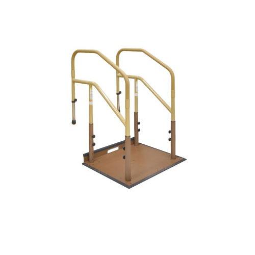 玄関用 たよレールdan ロータイプ 両手すり踏み台無 マツ六 [BZD-07WN] 木目ナチュラル...