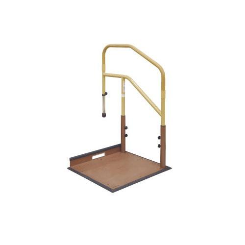 玄関用 たよレールdan 省スペースタイプ 片手すり踏み台無 マツ六 [BZD-11WN] 木目ナチ...