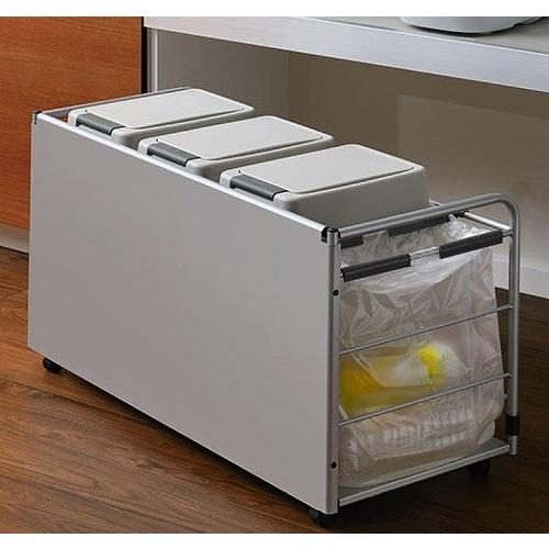 ダストカーゴ ダストワゴン(パネル付) ペール3個＋分別スペースタイプ [DBW-90S] オークス...