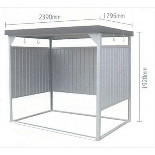 多目的万能物置 [DM-10] 間口2400×奥行1800mmタイプ ショートパネルタイプ 休憩所 ...