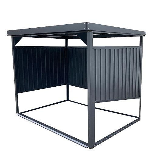 多目的万能物置 間口2400×奥行1800mmタイプ ショートパネル [DM-10-BK] ブラック...