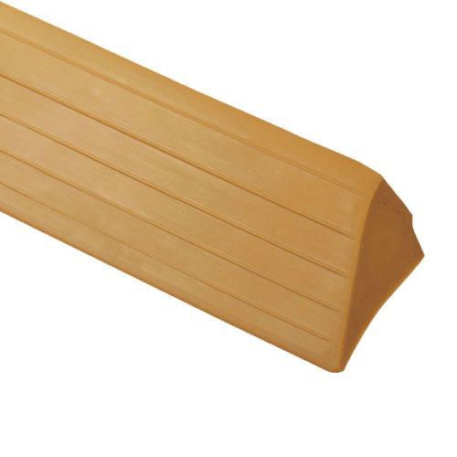 室内用 エコ段差スロープR付 マツ六 [ED30L] H30×D90×W1820mm ブラウン 滑り...