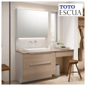 爆買 洗面化粧台 エスクア 間口1500mm TOTO [ESCUA07] ミラー一面鏡