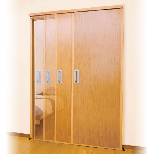 ドア エコ引き戸 オートクローズタイプ アウトセット錠付 マツ六 [ESD-02LWL] 木目ライト...