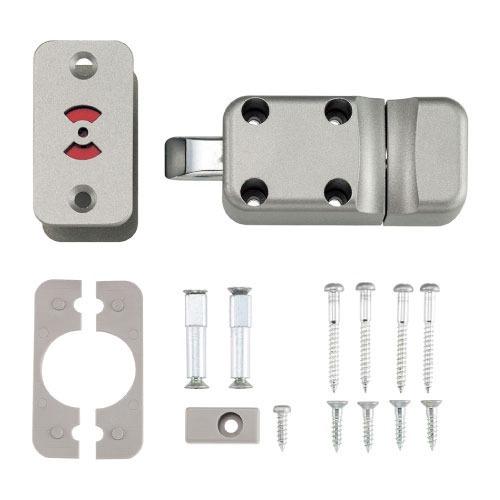 ドア エコ引き戸 アウトセット錠 マツ六 [ESD-L1S] シルバー エコ引き戸をトイレなどに設置...