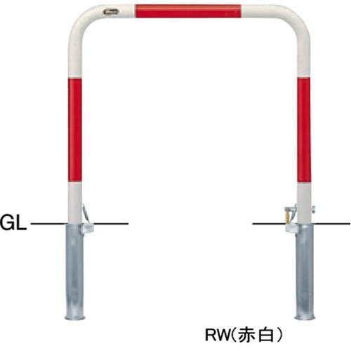 アーチ 交換用本体のみ φ42.7(t2.3)×W700×H650mm カラー:赤白 [FAA-42...