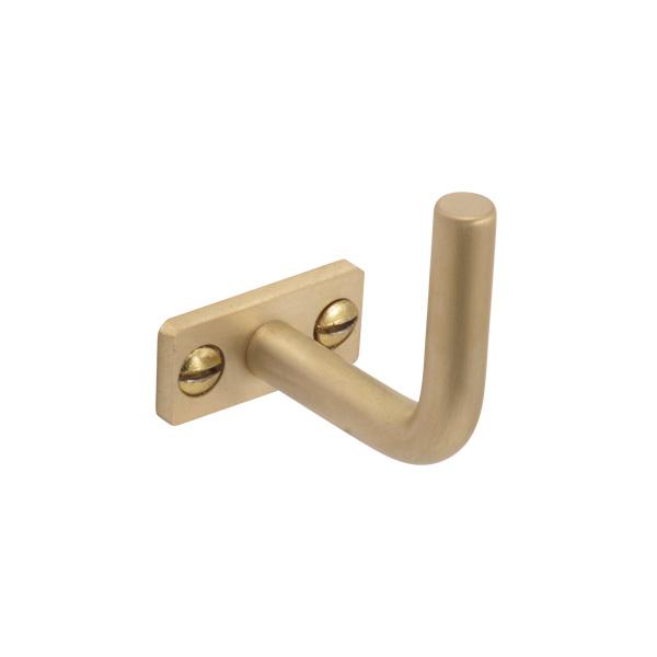 真鍮 フック(PRｉME FｉELDシリーズ) 金色ヘアライン 角タイプ アンティーク ブラス 雑貨...