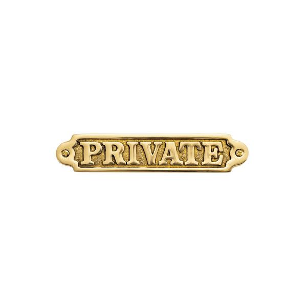 真鍮 サインプレート 金色 文字「PRＩVATE」 アンティーク ブラス 雑貨 [630080] ゴ...
