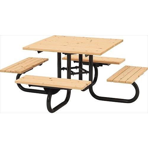 ひのき材テーブルベンチ 4チェアタイプ [HB-1608] 天然木 ひのき モリマーキンキ?法人様限...