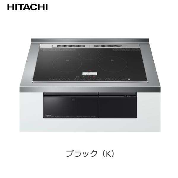 IHクッキングヒーター 3口IH 鉄・ステンレス対応 日立 [HT-N8KTWF(K)] ブラック(...