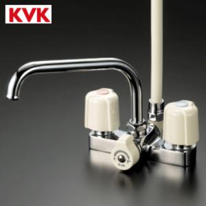 KVK シングルシャワー付混合栓(eレバー)マットホワイト [KM6061ECM4