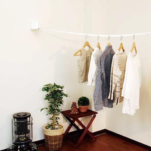 室内物干し ブルックリンランドリール [laundreel] 室内用物干ベルト 洗濯物干し ランドリ...
