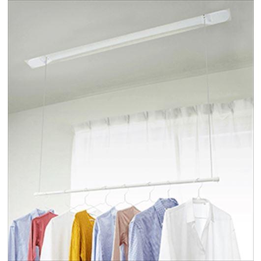 室内物干し ルームハンガー シングルポールタイプ [MRH-2DS-11-U] 天井埋め込みタイプ ...