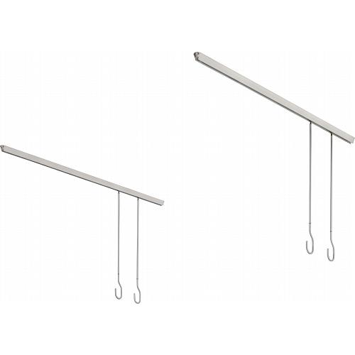 室内物干金物 天井取付け スライド式 sen ホワイト 650mm 物干し竿 [NS-IMBA01-...