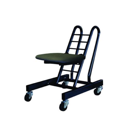 キャスターチェア ムーブスマート [PMS-10] ビニルレザー＆クッション座面タイプ ブラック/ブ...