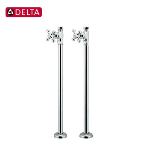 ストレート止水栓 2本入 水栓アクセサリー クローム [R7091] 給排水パーツ デルタDELTA...