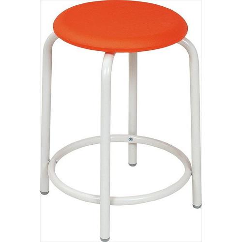 スツール 丸椅子パイプ オレンジ [RP-002oranji] オレンジ モリマーキンキ メーカー直...