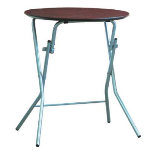 スタンドタッチテーブル 丸60cm  ダークブラウン/シルバー [SB-60TAD] 机 ルネセイコ...