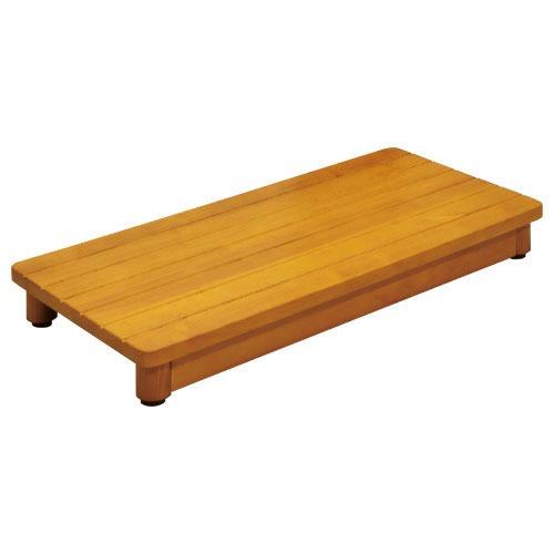 玄関用 木製踏台 マツ六 [SD750-90] W750×H90~100×D350mm ミディアムオ...