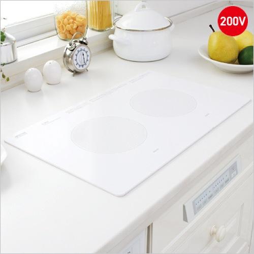 IHクッキングヒーター 2口タイプ 横置型 単相200V [SIH-B223AW-W] ホワイト フ...