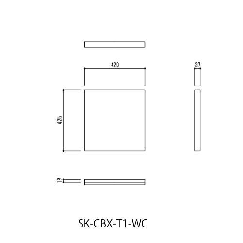 宅配ボックス ダイヤル錠式・防滴型 標準天板 W420  [SK-CBX-T1-WC]  神栄ホーム...