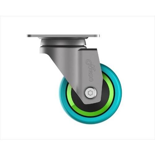カラフルキャスター Neoo 直径75mm [TANNER854-1031] ミントブルー×ライトグ...