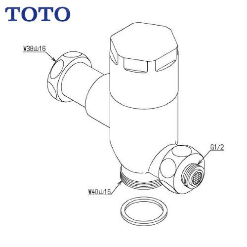 水栓用パーツ フラッシュバルブ 本体部 TOTO [THD65] TV140 TV740 TV840...