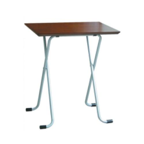 テーブル 角  ダークブラウン/シルバー [W-62TAD] 机 ルネセイコウ メーカー直送